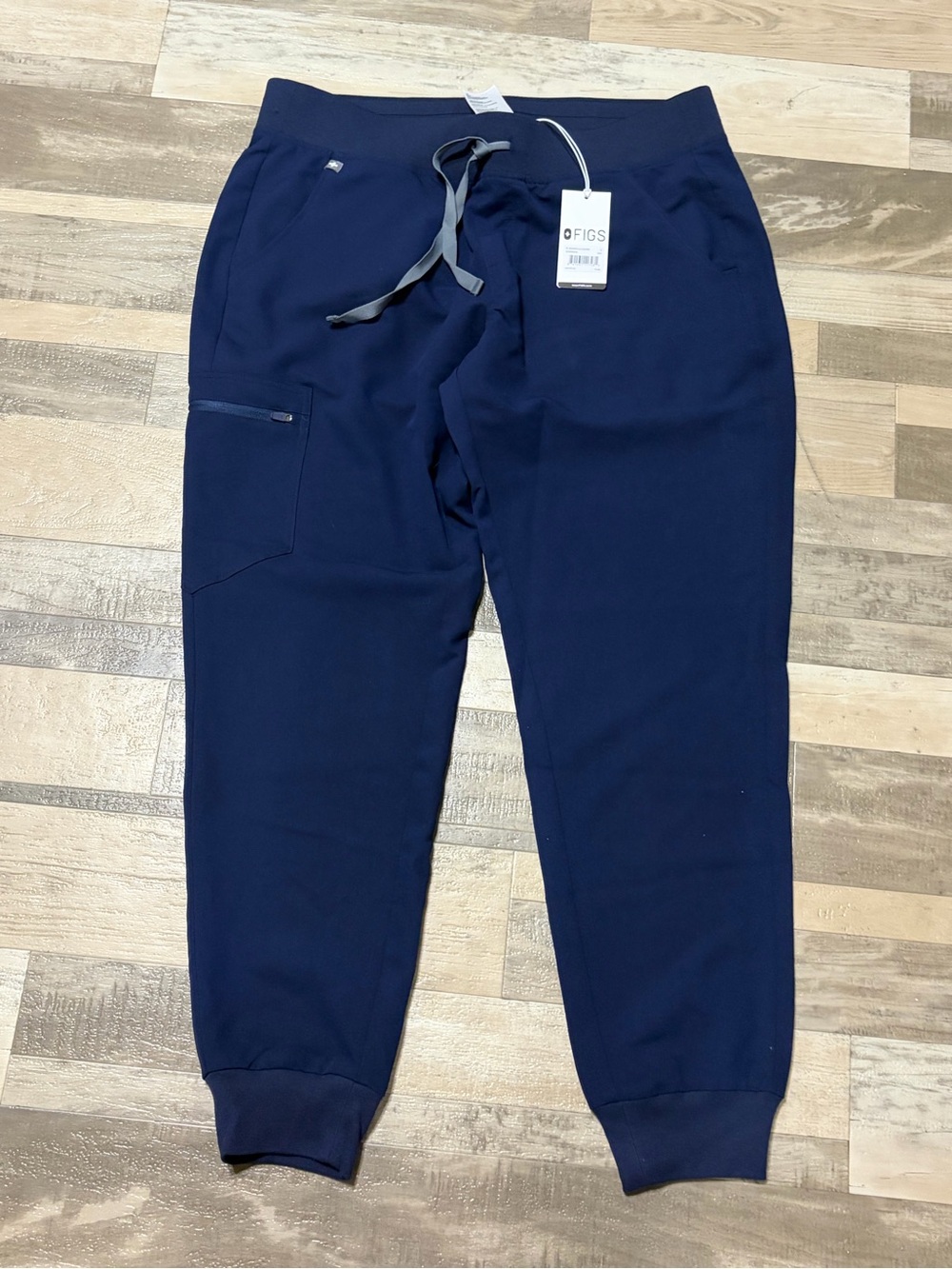 NWT Figs Womens L Zamora 2.0 Jogger Navy Blue Medical Healthcare High Rise - Picture 2 of 5